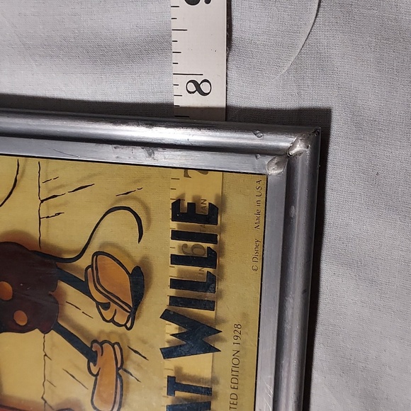 Walt Disney 70th Anniversary Mickey Mouse in Steamboat Willie Glass Hanging - Picture 8 of 8